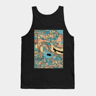 Burnaby Map Pattern in Mid Century Pastel Tank Top